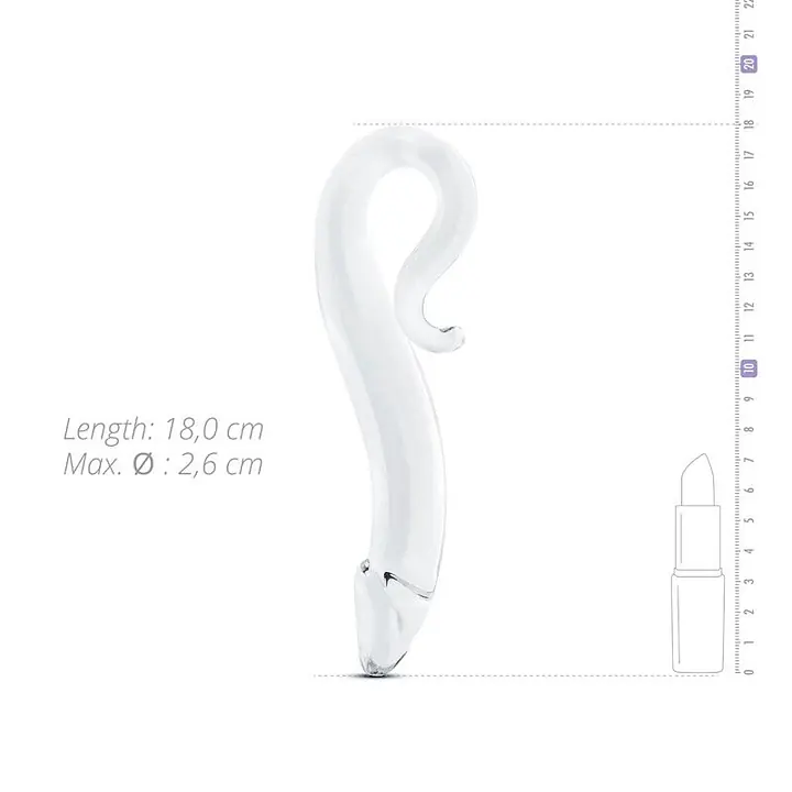 Скляний дилдо Gildo Glass Dildo No. 14, реалістична головка - Master