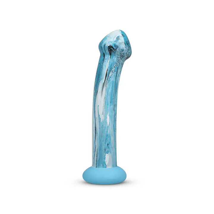 Скляний дилдо Gildo Ocean Ripple, об’ємна головка, ідеально для точки G - Master