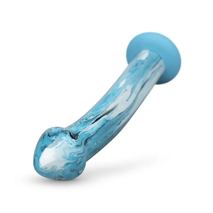 Скляний дилдо Gildo Ocean Ripple, об’ємна головка, ідеально для точки G - Master