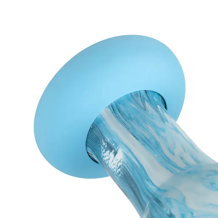 Скляний дилдо Gildo Ocean Ripple, об’ємна головка, ідеально для точки G - Master
