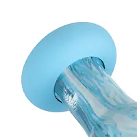 Скляний дилдо Gildo Ocean Wave, з силіконовою основою - Master