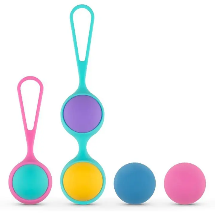 Набір вагінальних кульок PMV20: Vita – Kegel Ball Set, маса 40, 50, 60 г, два тримачі - Master