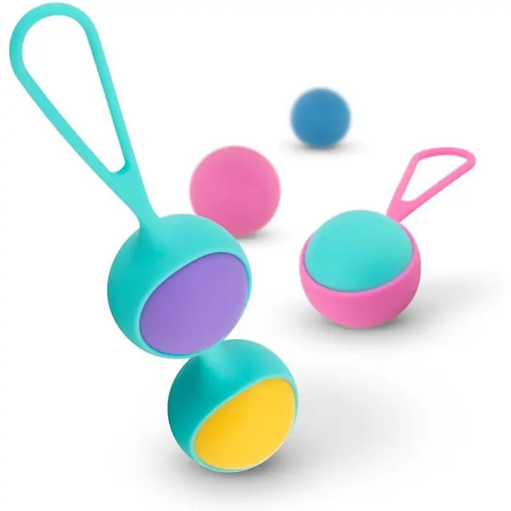 Набір вагінальних кульок PMV20: Vita – Kegel Ball Set, маса 40, 50, 60 г, два тримачі - Master