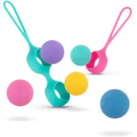 Набір вагінальних кульок PMV20: Vita – Kegel Ball Set, маса 40, 50, 60 г, два тримачі - Master
