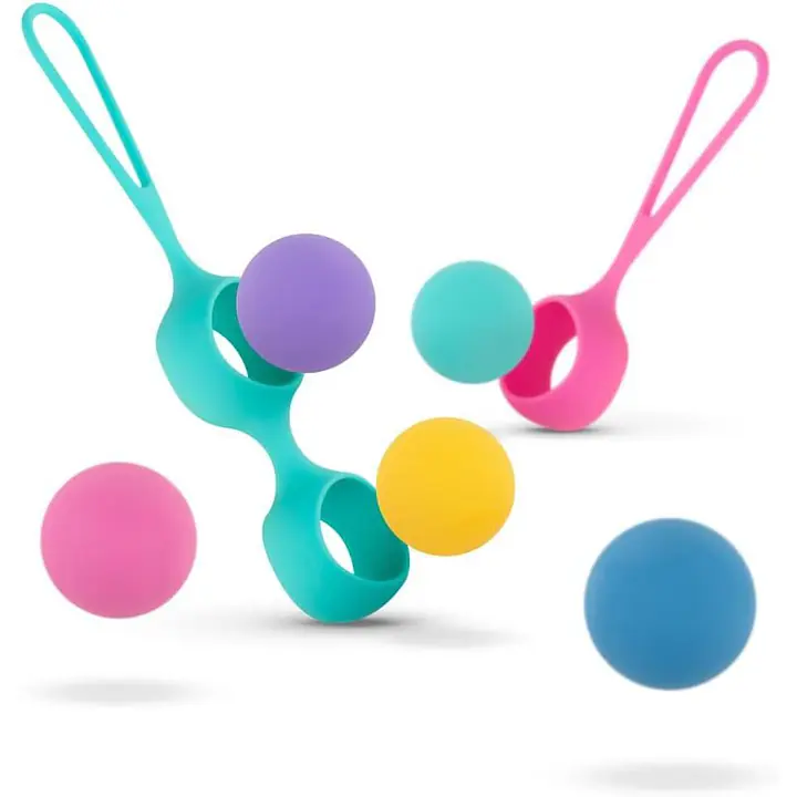 Набір вагінальних кульок PMV20: Vita – Kegel Ball Set, маса 40, 50, 60 г, два тримачі - Master