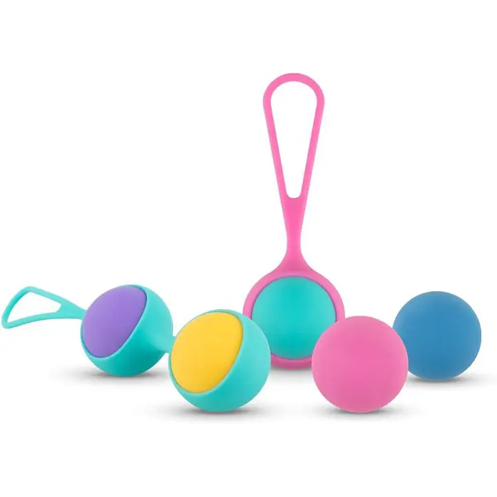 Набір вагінальних кульок PMV20: Vita – Kegel Ball Set, маса 40, 50, 60 г, два тримачі - Master