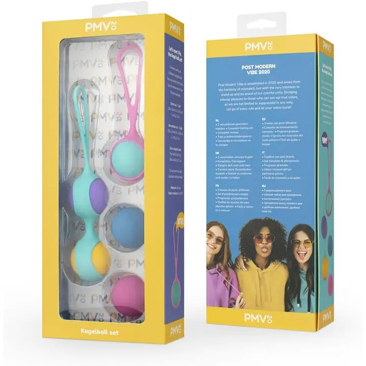 Набір вагінальних кульок PMV20: Vita – Kegel Ball Set, маса 40, 50, 60 г, два тримачі - Master