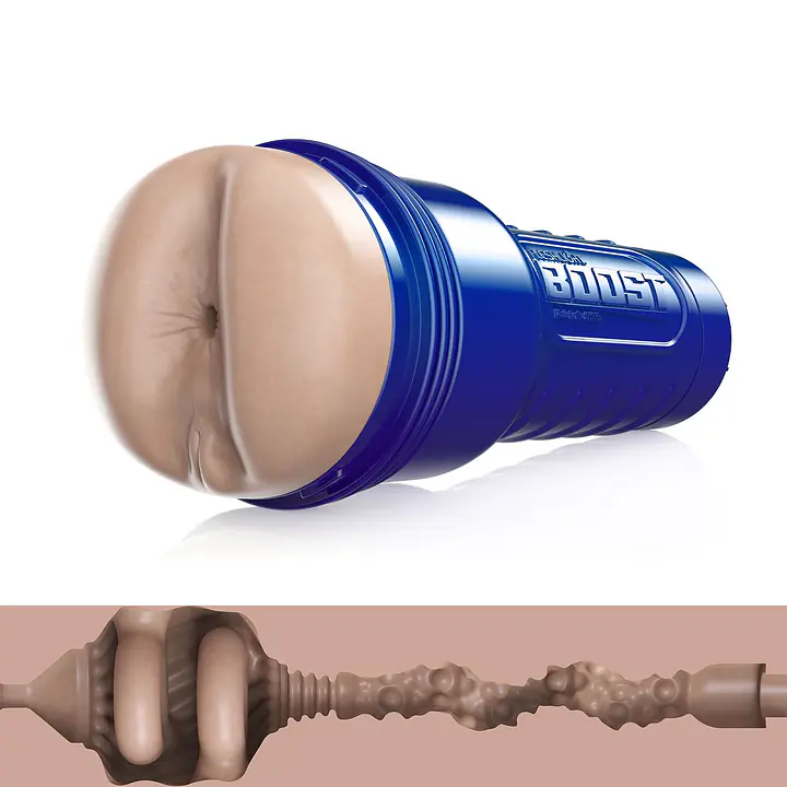 Мастурбатор-попка Fleshlight Boost Blast Female Light Medium Flesh, плаваючі кільця Turbo Tech - Master