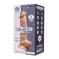 Фалоімітатор з вібрацією SilexD Vetus Vibro Flesh (MODEL 1 size 8in), двошаровий, діаметр 4,2см - Master