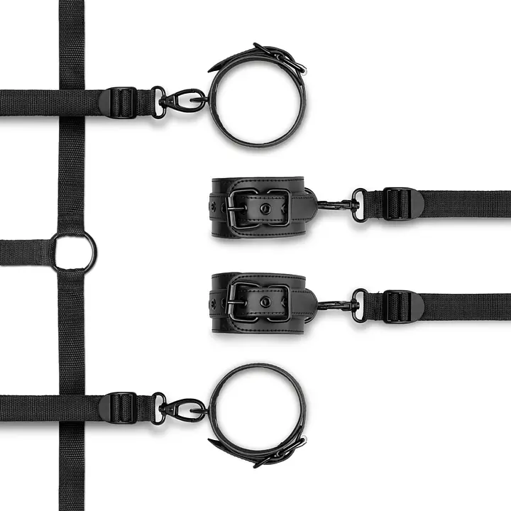 Фіксатор на ліжко з наручниками та поножами Bedroom Fantasies: Under the bed Restraint Bondage Set - Master