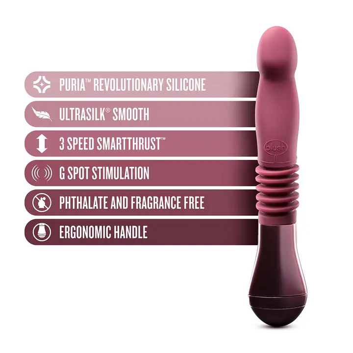 Пульсатор Temptasia by Blush - Trixie Thrusting Dildo - Wine Red - Master