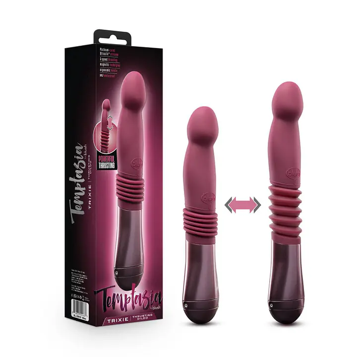 Пульсатор Temptasia by Blush - Trixie Thrusting Dildo - Wine Red - Master