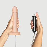 Фалоімітатор, що кінчає Strap-On-Me Squirting Cum Dildo Realistic Vanilla, діам. 3,5 см, силікон - Master