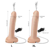 Фалоімітатор, що кінчає Strap-On-Me Squirting Cum Dildo Realistic Vanilla, діам. 3,5 см, силікон - Master