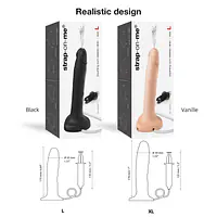 Фалоімітатор, що кінчає Strap-On-Me Squirting Cum Dildo Realistic Vanilla, діам. 3,5 см, силікон - Master
