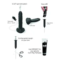 Фалоімітатор, що кінчає Strap-On-Me Squirting Cum Dildo Realistic Black, діам. 3,9 см, силікон - Master