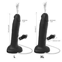 Фалоімітатор, що кінчає Strap-On-Me Squirting Cum Dildo Realistic Black, діам. 3,9 см, силікон - Master