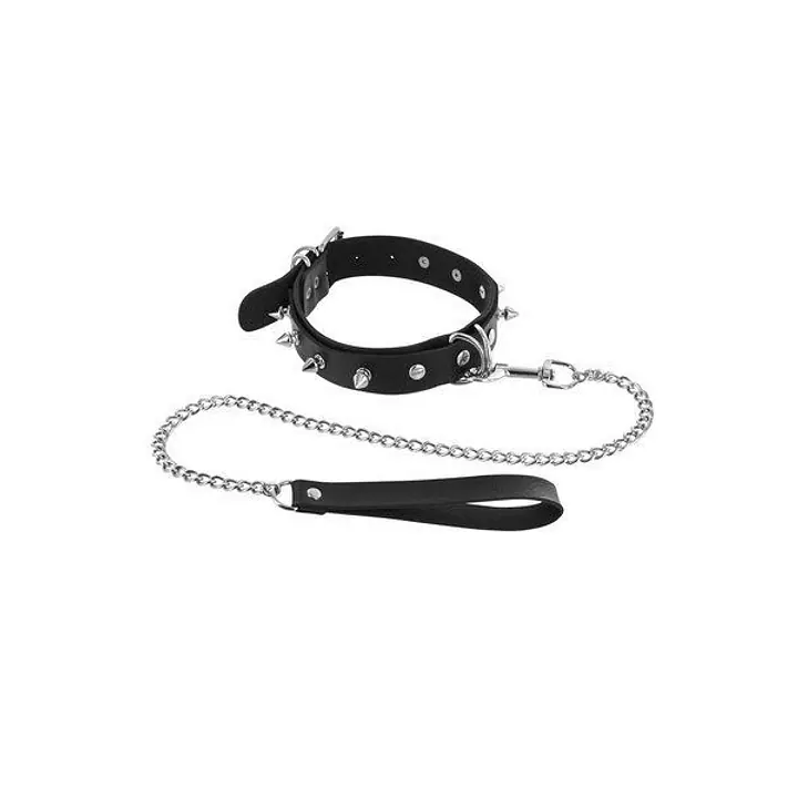 Нашийник з повідцем Fetish Tentation Spikes and Leash - Master