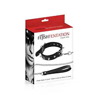 Нашийник з повідцем Fetish Tentation Spikes and Leash - Master