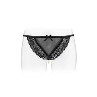 Трусики-стрінги з перлинною ниткою Fashion Secret KATIA Black - Master