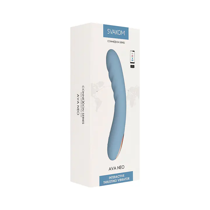 Смарт-вібратор з пульсацією Svakom Ava Neo Cornflower Blue, 15 режимів роботи, водонепроникний - Master