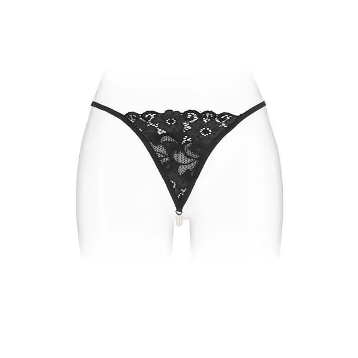 Трусики-стрінги з перлинною ниткою Fashion Secret VENUSINA Black - Master