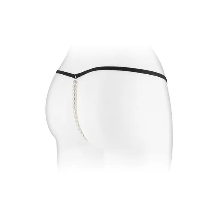 Трусики-стрінги з перлинною ниткою Fashion Secret VENUSINA Black - Master