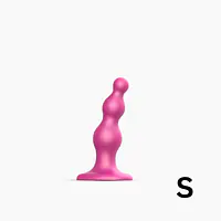 Насадка для страпона Strap-On-Me Dildo Plug Beads Framboise Metallic S - Master