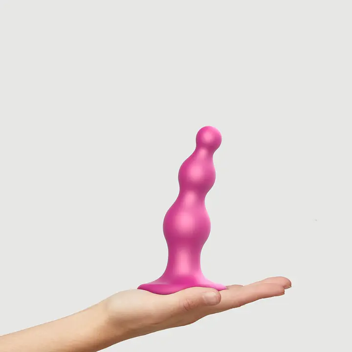 Насадка для страпона Strap-On-Me Dildo Plug Beads Framboise Metallic S - Master