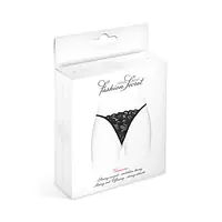 Трусики-стрінги з перлинною ниткою Fashion Secret VENUSINA Black - Master