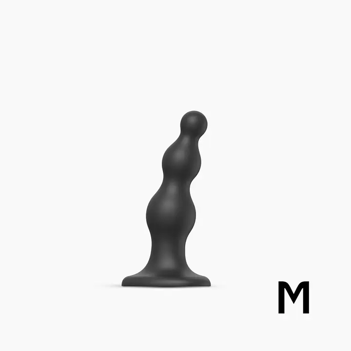 Насадка для страпона Strap-On-Me Dildo Plug Beads Black M - Master