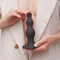 Насадка для страпона Strap-On-Me Dildo Plug Beads Black M - Master