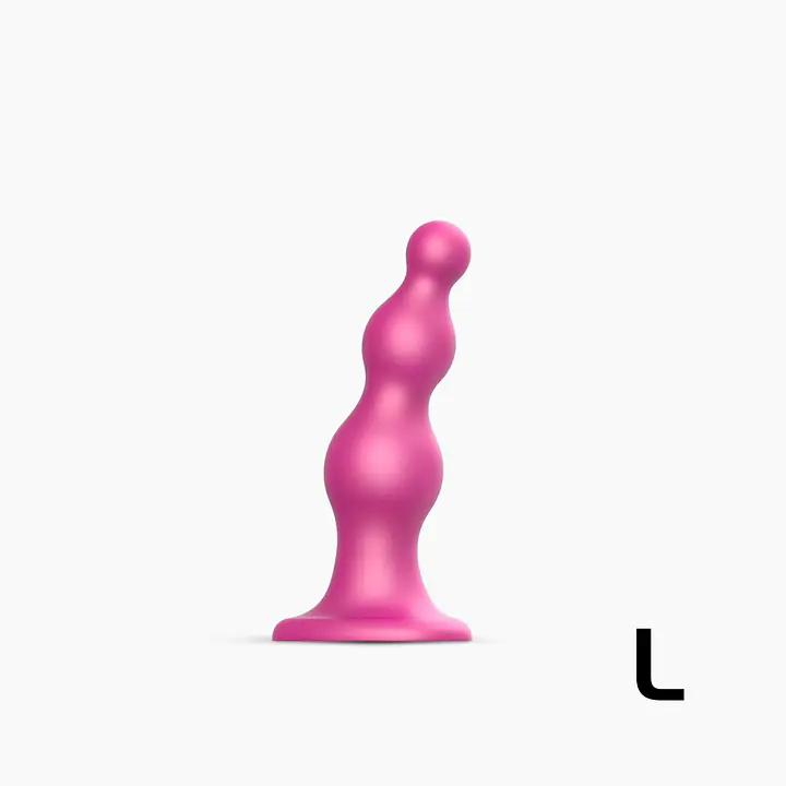 Насадка для страпона Strap-On-Me Dildo Plug Beads Framboise Metallic L - Master