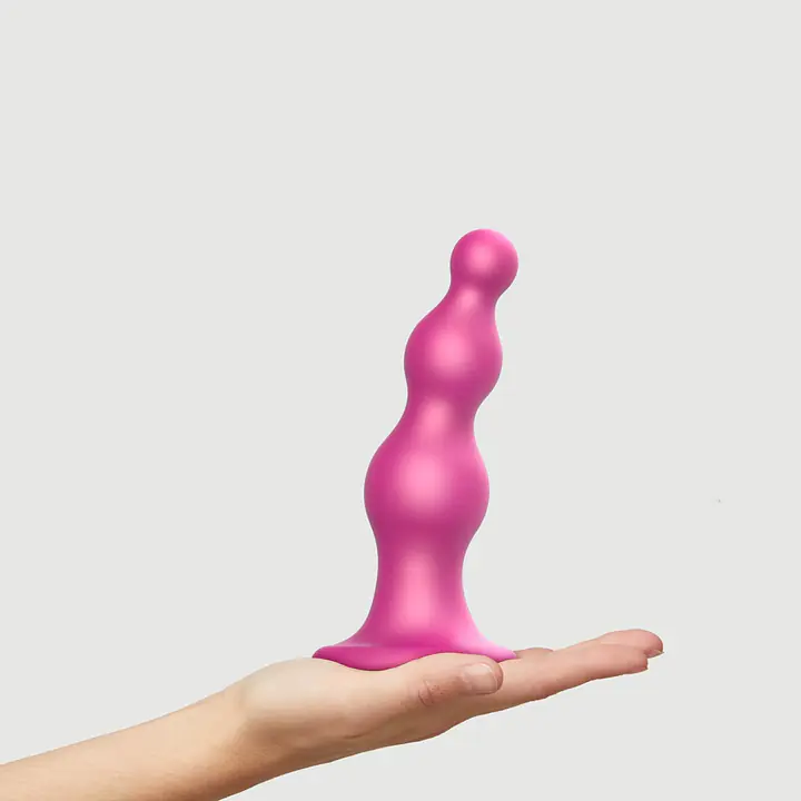 Насадка для страпона Strap-On-Me Dildo Plug Beads Framboise Metallic L - Master