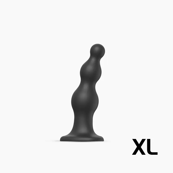Насадка для страпона Strap-On-Me Dildo Plug Beads Black XL - Master