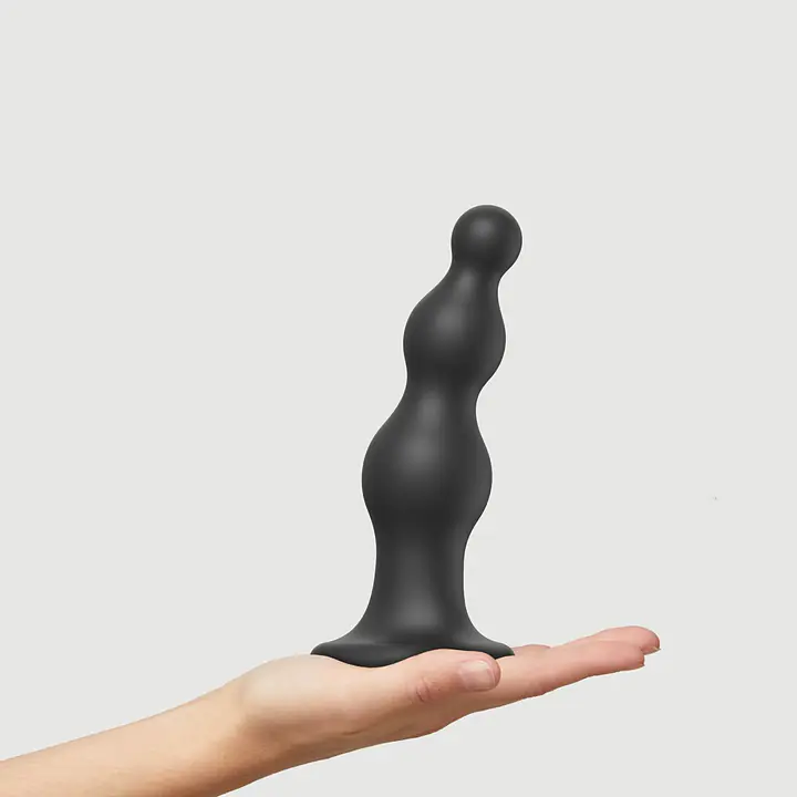 Насадка для страпона Strap-On-Me Dildo Plug Beads Black XL - Master