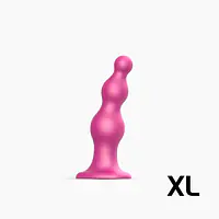 Насадка для страпона Strap-On-Me Dildo Plug Beads Framboise Metallic XL - Master