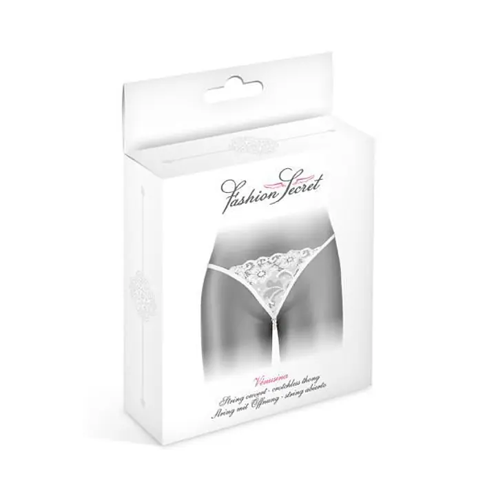 Трусики-стрінги з перлинною ниткою Fashion Secret VENUSINA White - Master