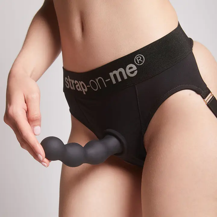 Насадка для страпона Strap-On-Me Dildo Plug Balls Black S - Master