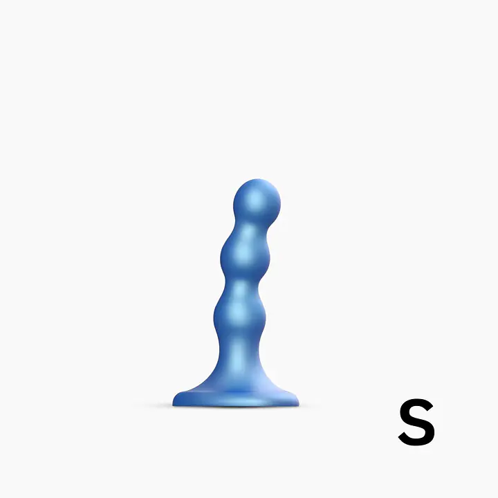 Насадка для страпона Strap-On-Me Dildo Plug Balls Blue Metallic S - Master