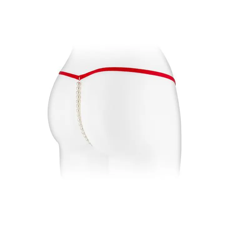 Трусики-стрінги з перлинною ниткою Fashion Secret VENUSINA Red - Master
