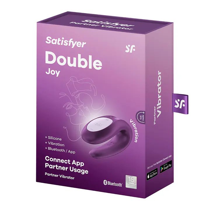 Смарт-вібратор для пар Satisfyer Double Joy Violet із широким кліторальним стимулятором - Master