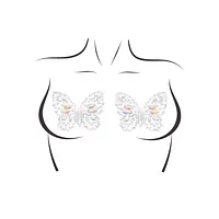 Пестис-метелики з кристалів Leg Avenue Chrysallis nipple sticker, наліпки, світяться у темряві - Master