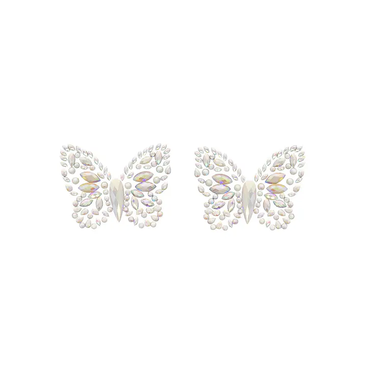 Пестис-метелики з кристалів Leg Avenue Chrysallis nipple sticker, наліпки, світяться у темряві - Master