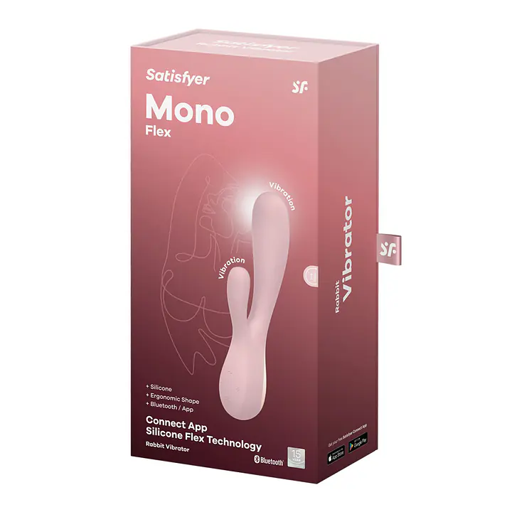 Смарт вібратор-кролик Satisfyer Mono Flex Mauve, 2 мотори, керування через інтернет - Master
