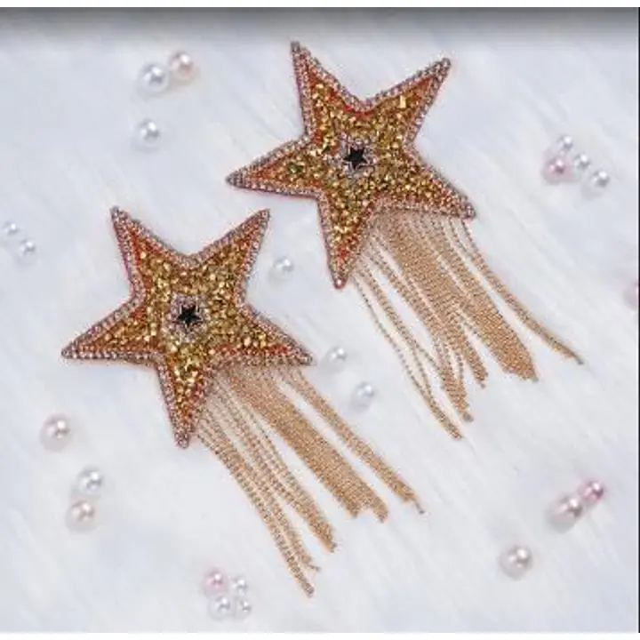 Пестис-зірки з бахромою JSY Nipple Sticker RT236112 Gold, стікери - Master