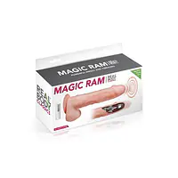 Фалоімітатор-пульсатор із вібрацією Real Body — Magic Ram, діаметр 4 см, рух вперед-назад - Master