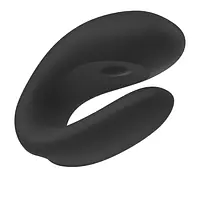Смарт-вібратор для пар Satisfyer Double Joy Black із широким кліторальним стимулятором - Master