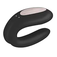 Смарт-вібратор для пар Satisfyer Double Joy Black із широким кліторальним стимулятором - Master