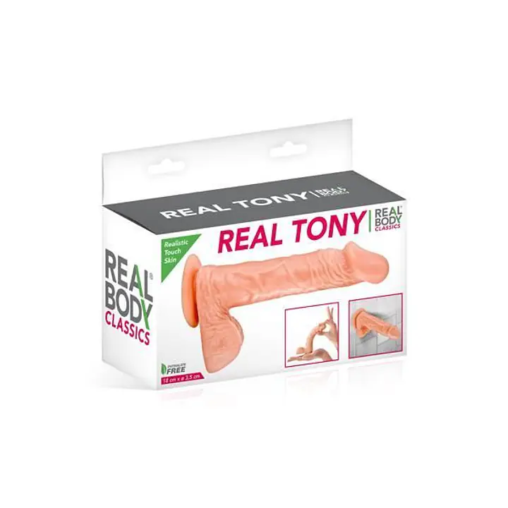 Фалоімітатор Real Body — Real Tony Flash, TPE, діаметр 3,5 см - Master